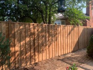 New Wood Fence Installation