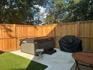 New Wood Fence Installation