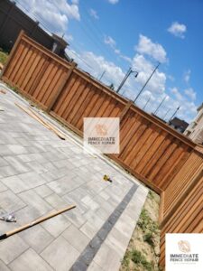 New Wood Fence Installation