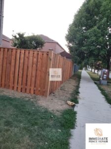 New Wood Fence Installation