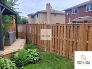 New Wood Fence Installation