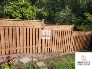 New Wood Fence Installation