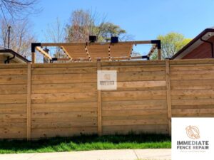 New Wood Fence Installation