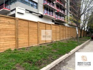 New Wood Fence Installation