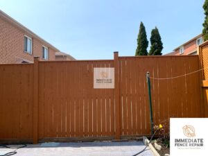 New Wood Fence Installation